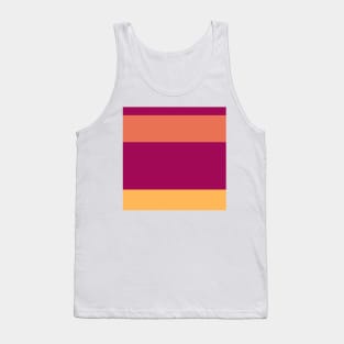 An uncommon pot-pourri of Almost Black, Jazzberry Jam, Faded Red, Dark Peach and Butterscotch stripes. Tank Top